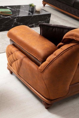 Ensemble complet de salon moderne Trois places Canapé Fauteuil de luxe