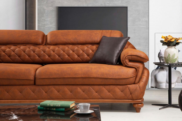 Ensemble complet de salon moderne Trois places Canapé Fauteuil de luxe