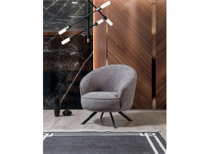 Séjour Moderne Fauteuil Gris Design Mobilier de Luxe Meubles Rembourrés Neufs