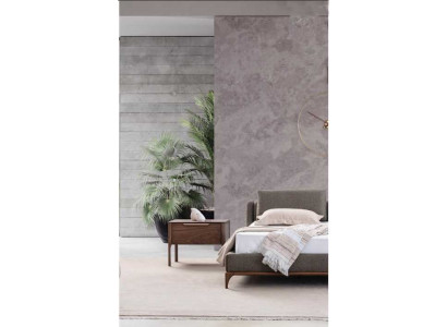 Ensemble de chambre à coucher en bois brun Tables de chevet Table de chevet moderne Meubles en bois massif