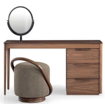 Ensemble de chambre de luxe Coiffeuse avec miroir Tabouret Design moderne
