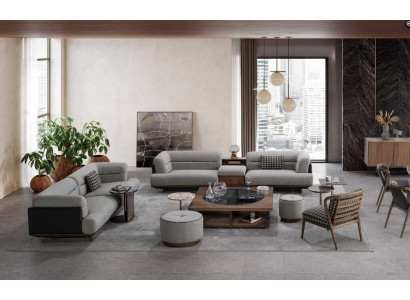 Ensemble de salon de luxe Canapé avec fauteuil Ensemble de canapés design moderne 6 pièces