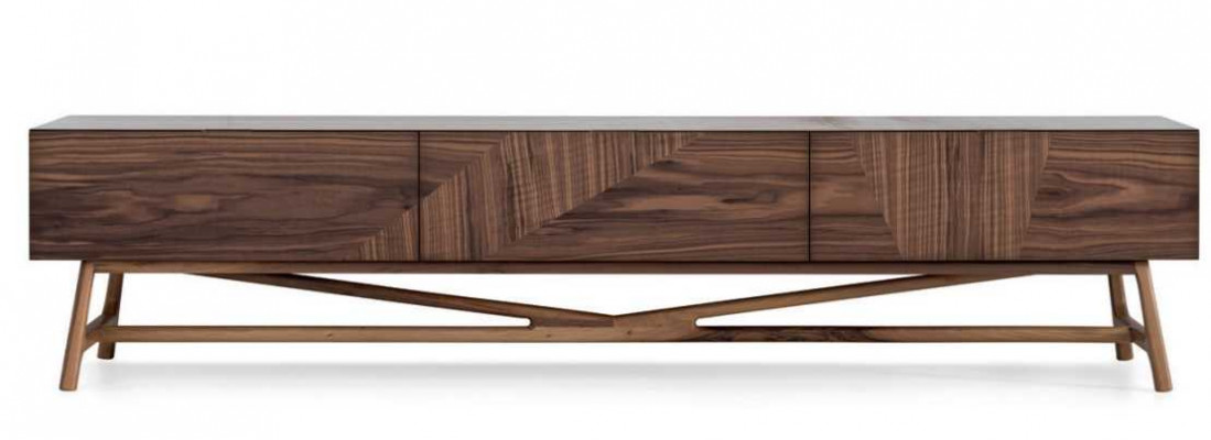 Salle de séjour TV bas avec 2x étagère murale, design de luxe Sideboard unité murale