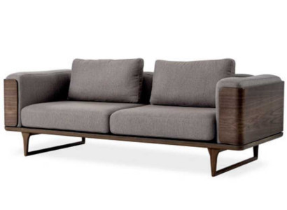 Canapé de luxe gris Couleur Salon Tissu d'ameublement Trois places Canapé 225x90