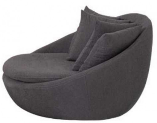 Fauteuil rembourré 2 places Design moderne Gris Lounge Luxe Salon Club