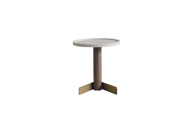 Table d'appoint Salon Mobilier Designer Brun Elégant Table en bois