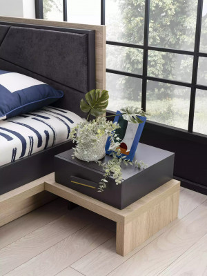 Meubles de chambre d'enfants Lit pour enfants Chambre d'enfants Lit Gris Ensemble de 4 pièces Suite