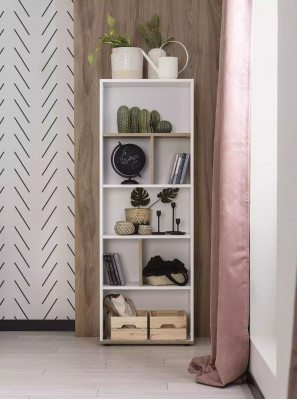 Étagère à livres Étagère sur pied Étagère pour enfants Etagère bibliothèque Bois Blanc neuf