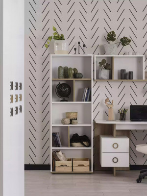 Bibliothèque pour enfants en bois blanc composée de 3 pièces