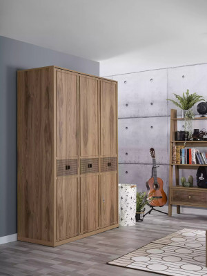 Armoire Armoire Armoire en bois Meubles de chambre Bois Marron nouveau
