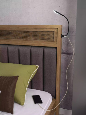 Cadre de lit Mobilier enfant Lit en bois brun Lit pour jeune de 100 cm classique