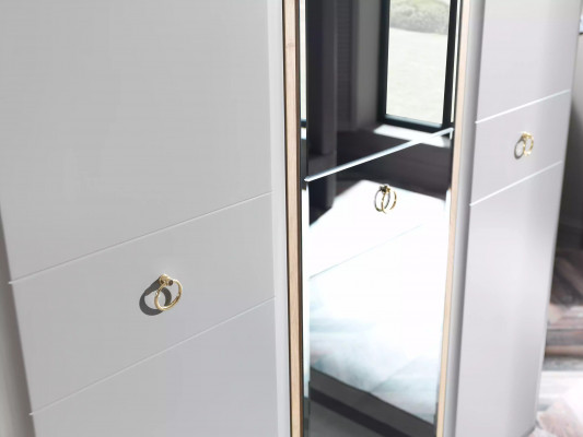 Lit de jeunesse chambre à coucher meubles en bois lit complet e lit ensemble gris 5 pièces