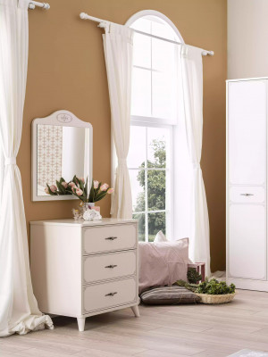 Bahut Commode Armoire En bois Commodes Chambre à coucher Design Blanc Luxe