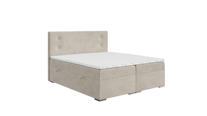 Chambre Literie Moderne Design de Luxe Lit Double Beige Lit à sommier tapissier