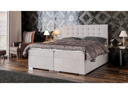 Meubles de lit Design moderne Lit double Chambre de luxe Lit en tissu à ressorts ensachés