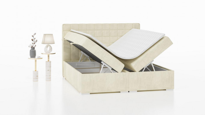 Lit double Lit moderne Lit de luxe Lit rembourré Mobilier Lit sommier renforcé