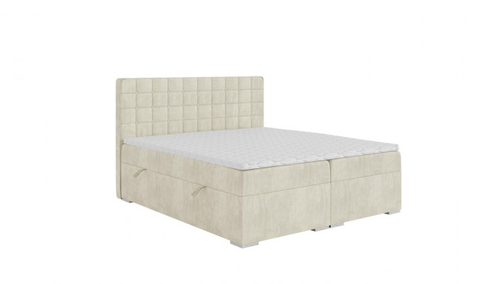 Lit double Lit moderne Lit de luxe Lit rembourré Mobilier Lit sommier renforcé