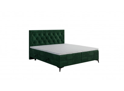 Lit rembourré de luxe Lit à sommier tapissier Lit double Rembourrage Tissu de design de lit Meubles
