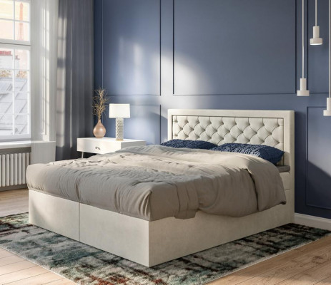 Chambre Lit Mobilier de luxe Style Moderne Lit avec sommier Design Lit double
