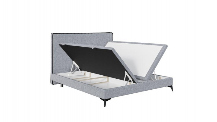 Lit double moderne Lit double de concepteur Chambre à coucher Tissu d'ameublement Mobilier Lits