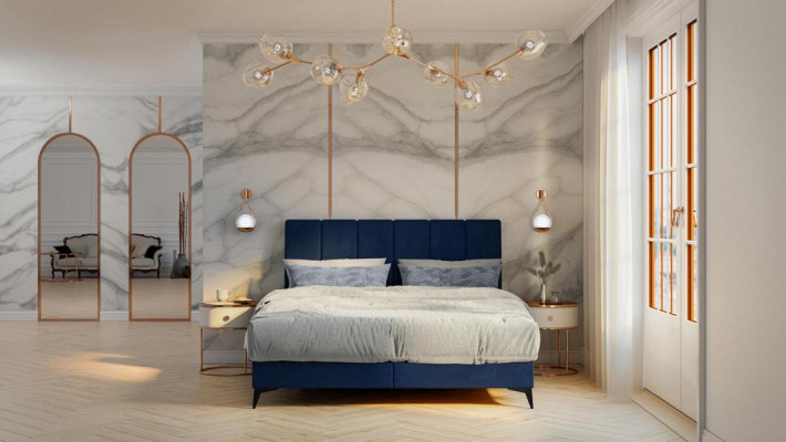 Lit moderne Chambre Designer Lit double Lit sommier Lit rembourré