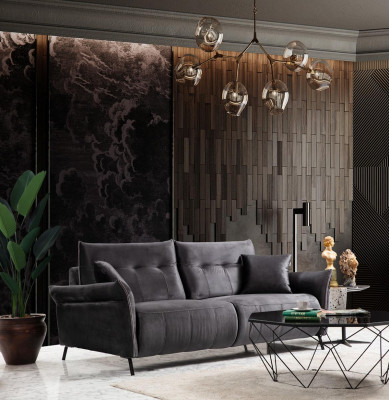 Ensemble de canapé moderne 3 pièces avec fauteuil de luxe pour salon, ensemble de canapés trois places.