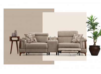 Canapé moderne Designer en tissu de luxe pour salon.
