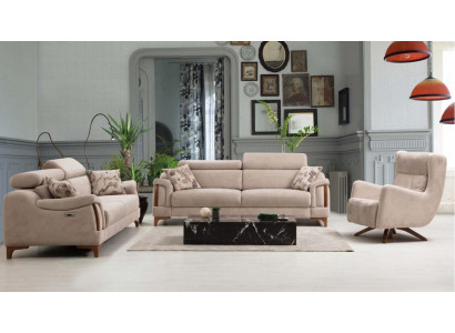 Ensemble de canapé Salon Canapé trois places Complet Fauteuil simple en tissu Meubles