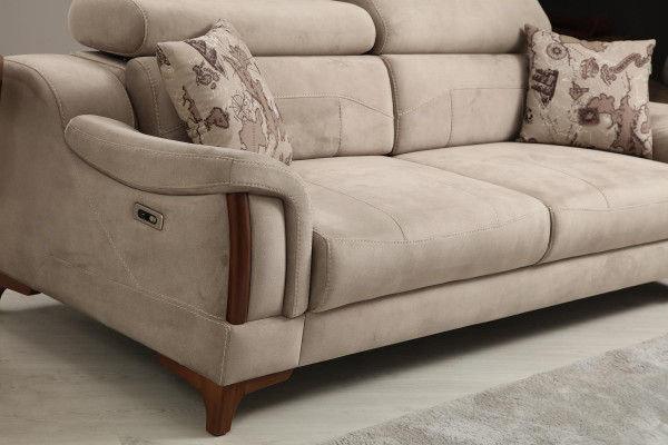 Ensemble de canapé Salon Canapé trois places Complet Fauteuil simple en tissu Meubles