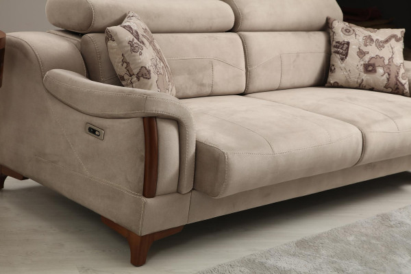 Ensemble de canapé Salon Canapé trois places Complet Fauteuil simple en tissu Meubles