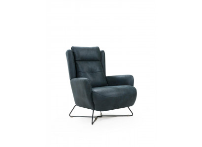 Fauteuil noir moderne pour salon Siège de designer Tissu de rembourrage textile