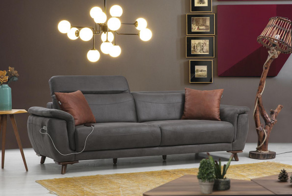 Canapé trois places de luxe Meuble de siège moderne Canapé de salon Mobilier rembourré