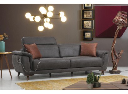 Canapé trois places de luxe Meuble de siège moderne Canapé de salon Mobilier rembourré