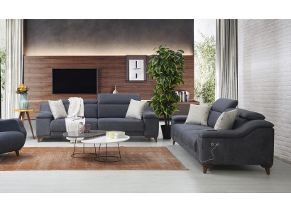 Conception canapé trois places moderne en tissu pour salon meubles nouveaux