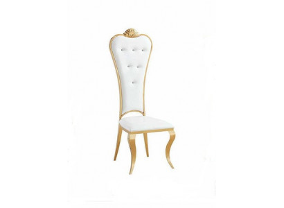 Chaise Fauteuil Rembourrage Bois Chaises Classiques Luxe Fauteuil en acier inoxydable
