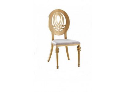 Chaise 1x Chaises de salle à manger Fauteuil en acier inoxydable Meubles de design en acier métallique