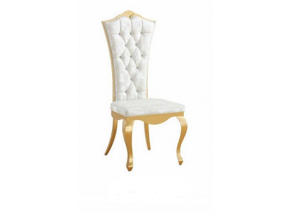 Chaises inclinables de luxe Design Mobilier Salle à manger en acier inoxydable blanc en acier inoxydable