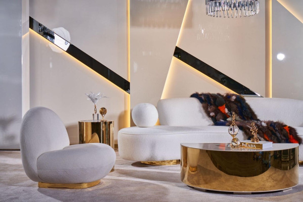 Canapé trois places de luxe - Canapés 3 places - Design de siège - Meubles - Canapés - Blanc