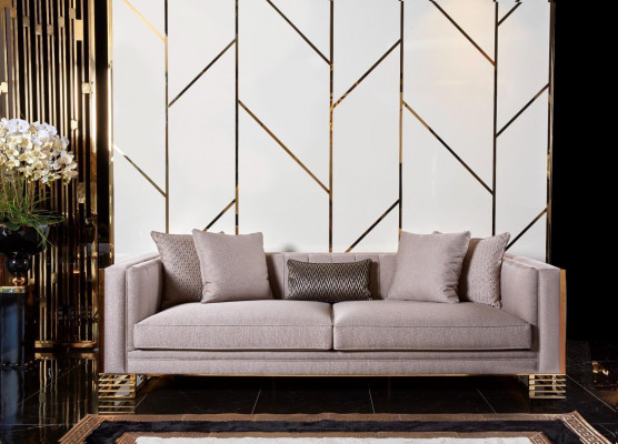 Ensemble de canapé Canapé Fauteuil 3+3+1 place Table basse Table d'appoint Ensemble de 5 pièces