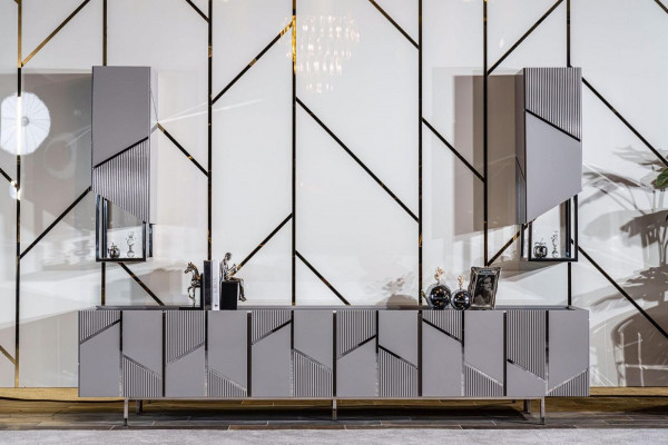 Meuble TV bas + 2 étagères buffet meuble TV bas salon bois moderne neuf