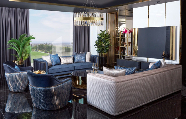 Ensemble de canapés 3+3+1+1 Table basse TV Meuble bas de salon Canapé Canapés Fauteuil