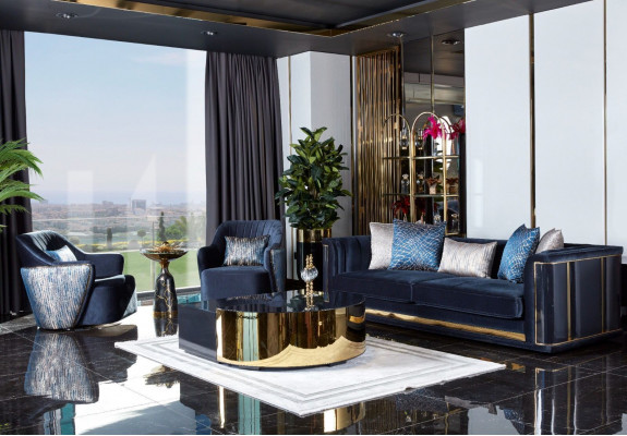 Ensemble de canapés 3+3+1+1 Table basse TV Meuble bas de salon Canapé Canapés Fauteuil