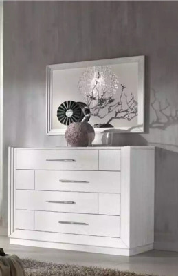 Ensemble de chambre de luxe complet Lit 2x Tables de chevet Armoire