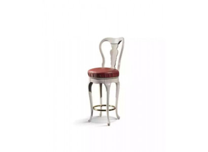 Chaise blanche classique Tabouret de bar de designer Chaise en bois Meuble de luxe Tabouret