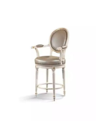 Tabouret rond Tabouret en bois Tabouret en bois massif Chaise Tabouret de bar Argent nouveau