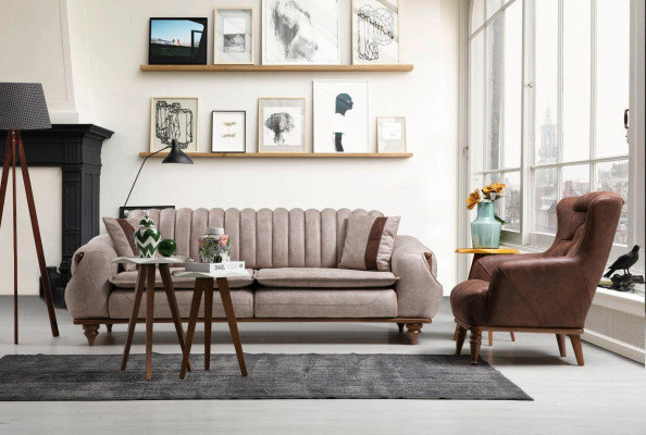 Conception de mobilier de luxe Fauteuil de design moderne Fauteuil de design brun Salon nouveau