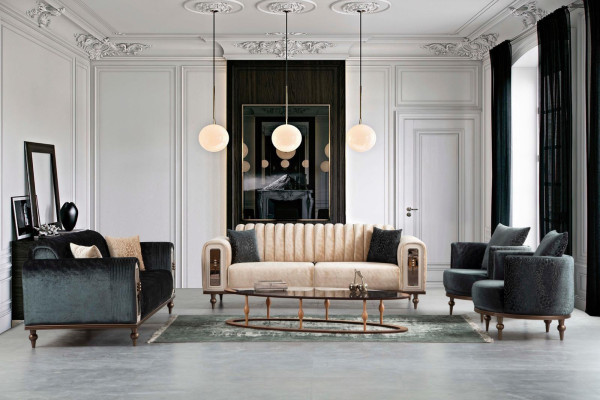 Fauteuil rond de luxe rembourré Conception Textile 1 place Mobilier à un seul siège Mobilier