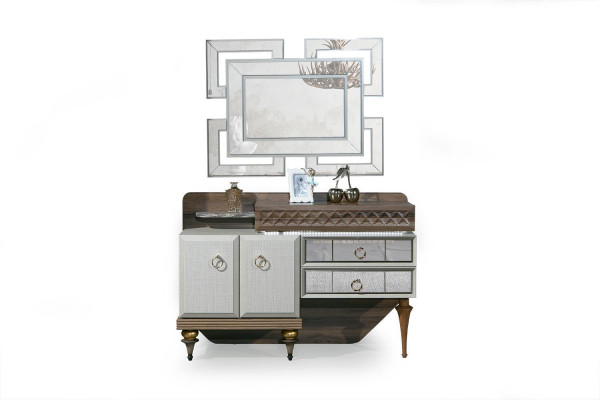 Mobilier Design de Chambre Coiffeuse Miroir Bois Buffet Console
