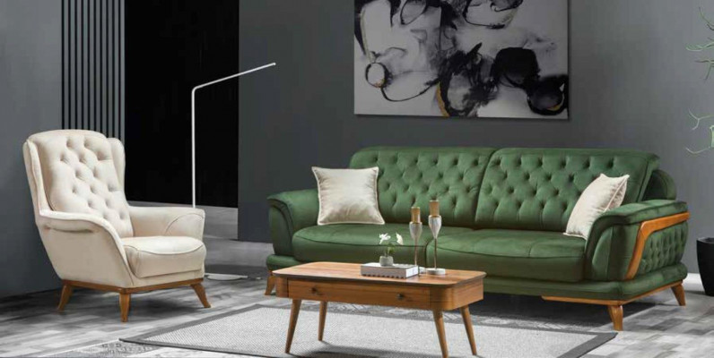 Fauteuil de luxe Meubles design Style classique Textile Salon