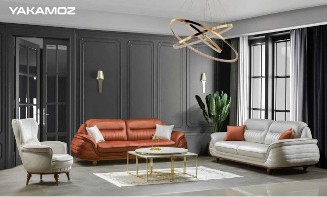 Canapé Mobilier de chambre Trois places Nouveau design Canapé trois places Rembourrage